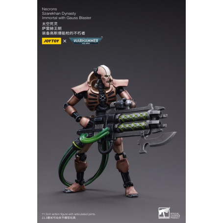 JoyToy Necrons - Necrons Szarekhan Dynasty Immortal with Gauss Blaster1/18 - Warhammer 40K