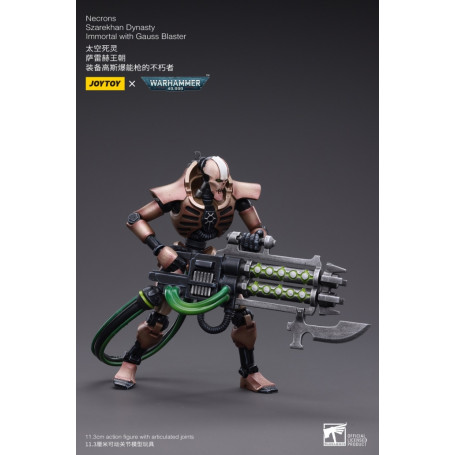 JoyToy Necrons - Necrons Szarekhan Dynasty Immortal with Gauss Blaster1/18 - Warhammer 40K