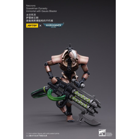 JoyToy Necrons - Necrons Szarekhan Dynasty Immortal with Gauss Blaster1/18 - Warhammer 40K