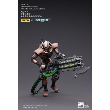 JoyToy Necrons - Necrons Szarekhan Dynasty Immortal with Gauss Blaster1/18 - Warhammer 40K