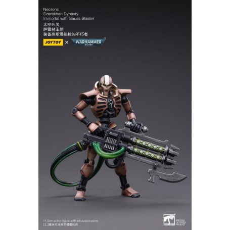 JoyToy Necrons - Necrons Szarekhan Dynasty Immortal with Gauss Blaster1/18 - Warhammer 40K