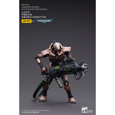 JoyToy Necrons - Necrons Szarekhan Dynasty Immortal with Tesla Carbine 1/18 pack - Warhammer 40K