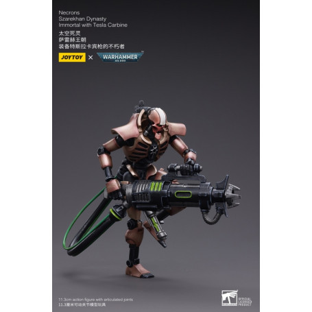 JoyToy Necrons - Necrons Szarekhan Dynasty Immortal with Tesla Carbine 1/18 pack - Warhammer 40K