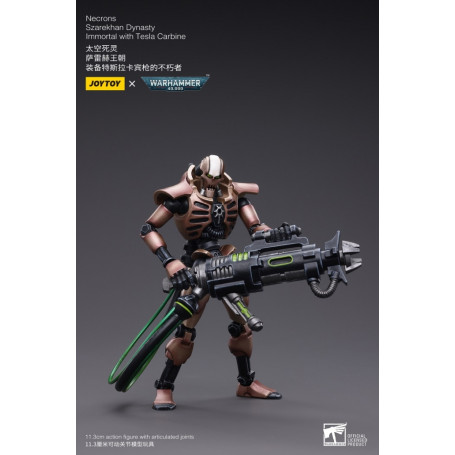 JoyToy Necrons - Necrons Szarekhan Dynasty Immortal with Tesla Carbine 1/18 pack - Warhammer 40K