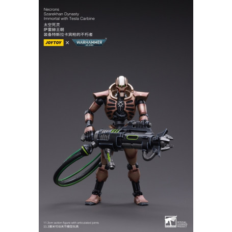 JoyToy Necrons - Necrons Szarekhan Dynasty Immortal with Tesla Carbine 1/18 pack - Warhammer 40K