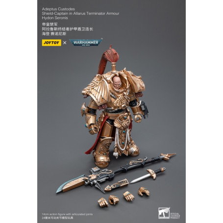 JoyToy Space Marines - Adeptus Custodes Shield-Captain in Allarus Terminator Armour Hydon Seronis 1/18 - Warhammer 40K
