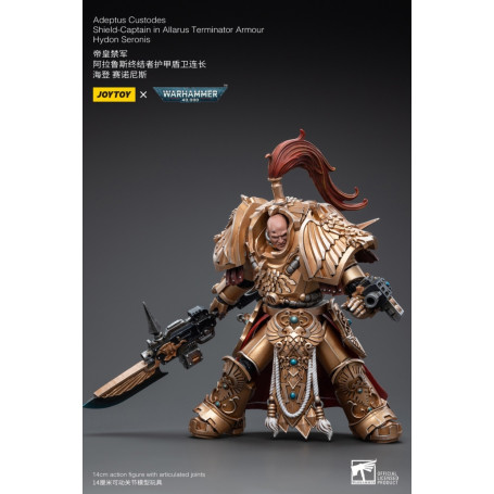 JoyToy Space Marines - Adeptus Custodes Shield-Captain in Allarus Terminator Armour Hydon Seronis 1/18 - Warhammer 40K
