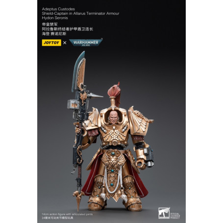 JoyToy Space Marines - Adeptus Custodes Shield-Captain in Allarus Terminator Armour Hydon Seronis 1/18 - Warhammer 40K