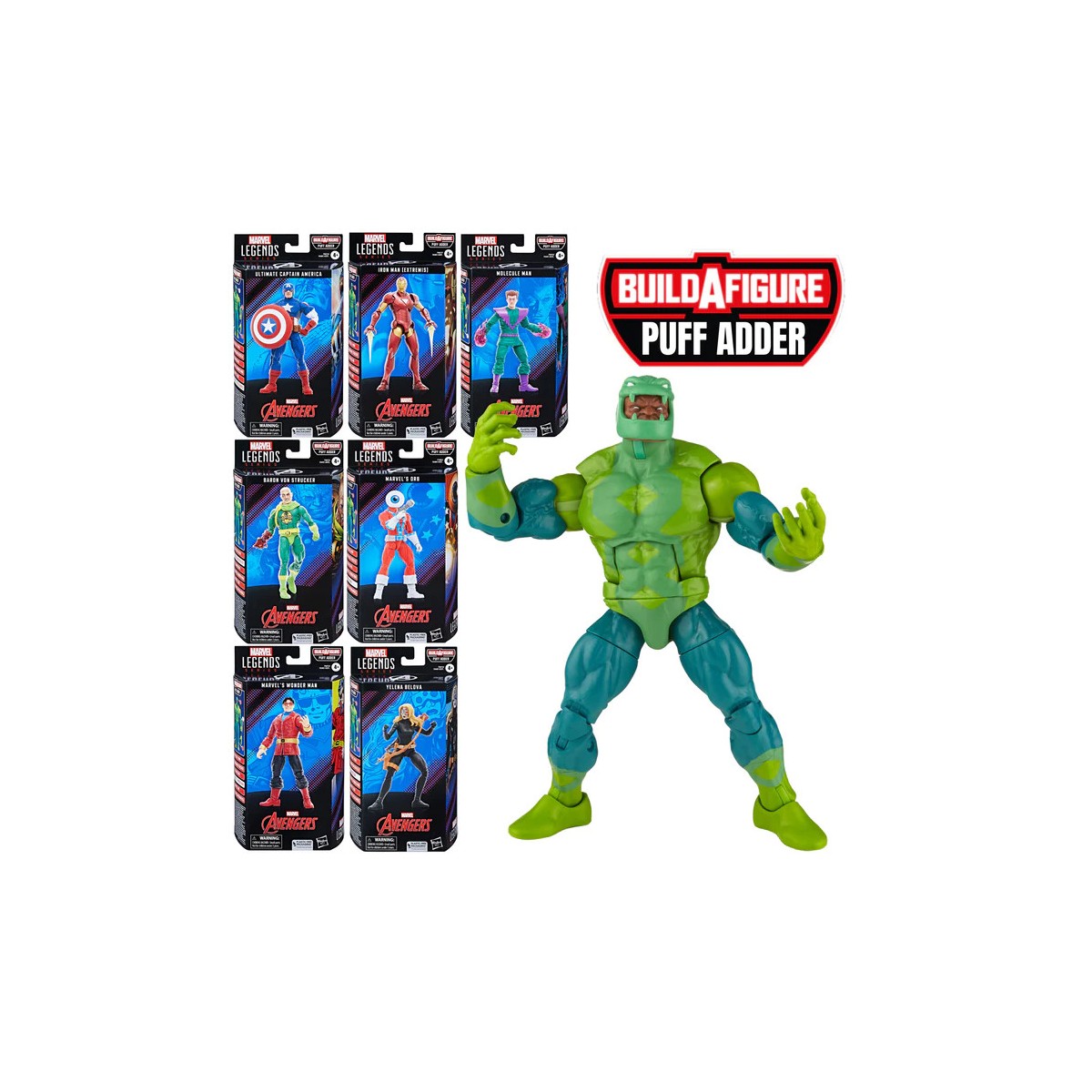 Marvel Legends - PUFF ADDER WAVE - The Avengers Classic Comic - set of 7 figures