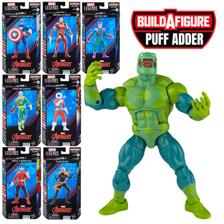 Marvel Legends - PUFF ADDER WAVE - The Avengers Classic Comic - set of 7 figures