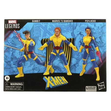 Marvel Legends Series - BANSHEE, GAMBIT & PSYLOCKE Jim Lee Uniform - The Uncanny X-Men 3 Pack