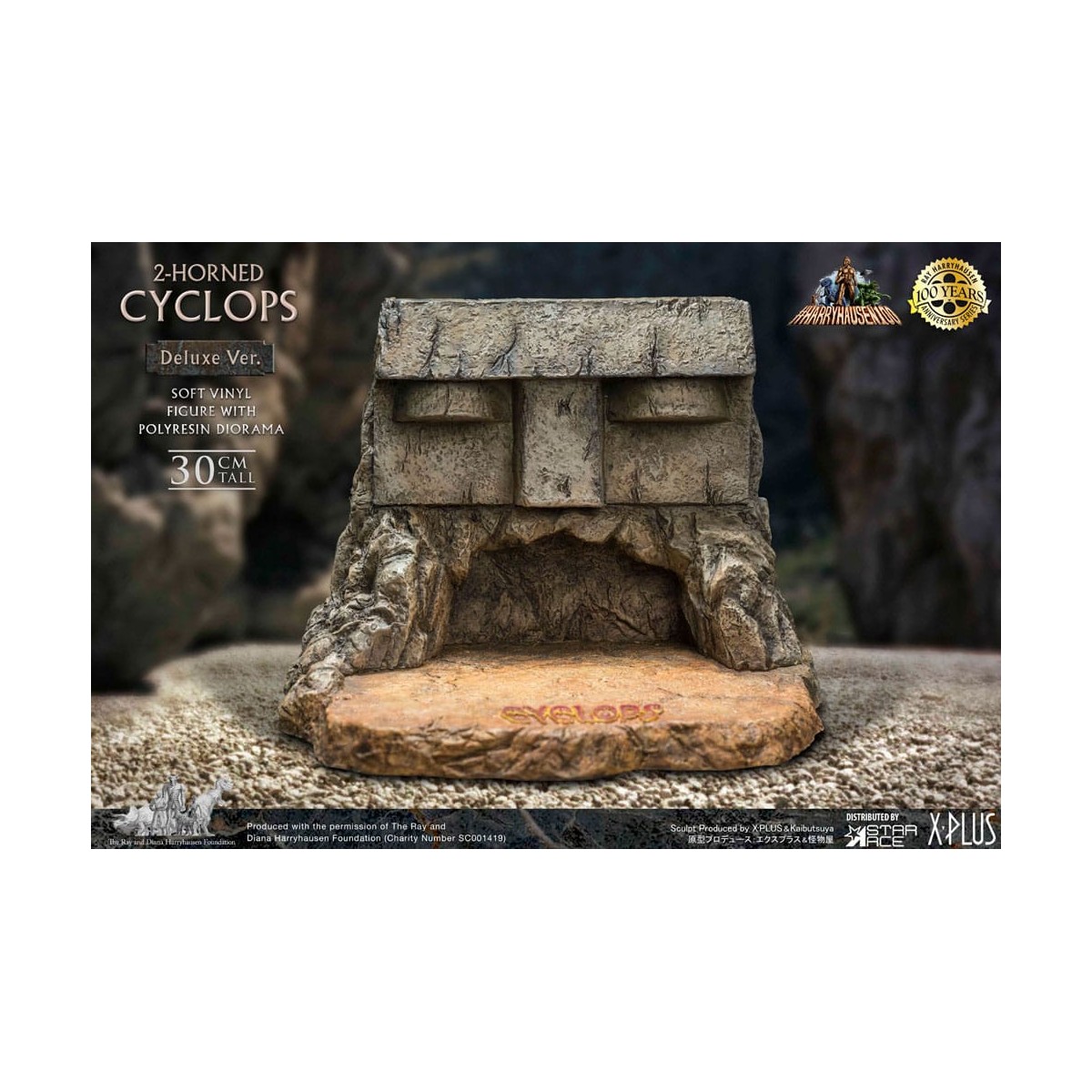 Star ace - Ray Harryhausens Horned Cyclops Deluxe Version - The Seventh Voyage of Sinbad soft vinyl statuette.