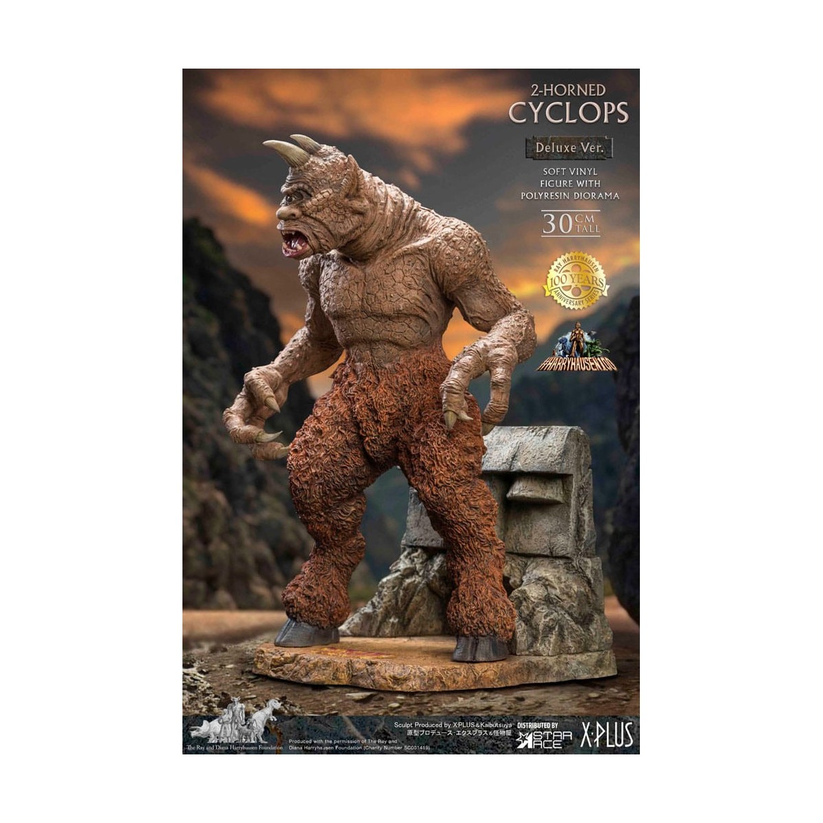 Star ace - Ray Harryhausens Horned Cyclops Deluxe Version - The Seventh Voyage of Sinbad soft vinyl statuette.