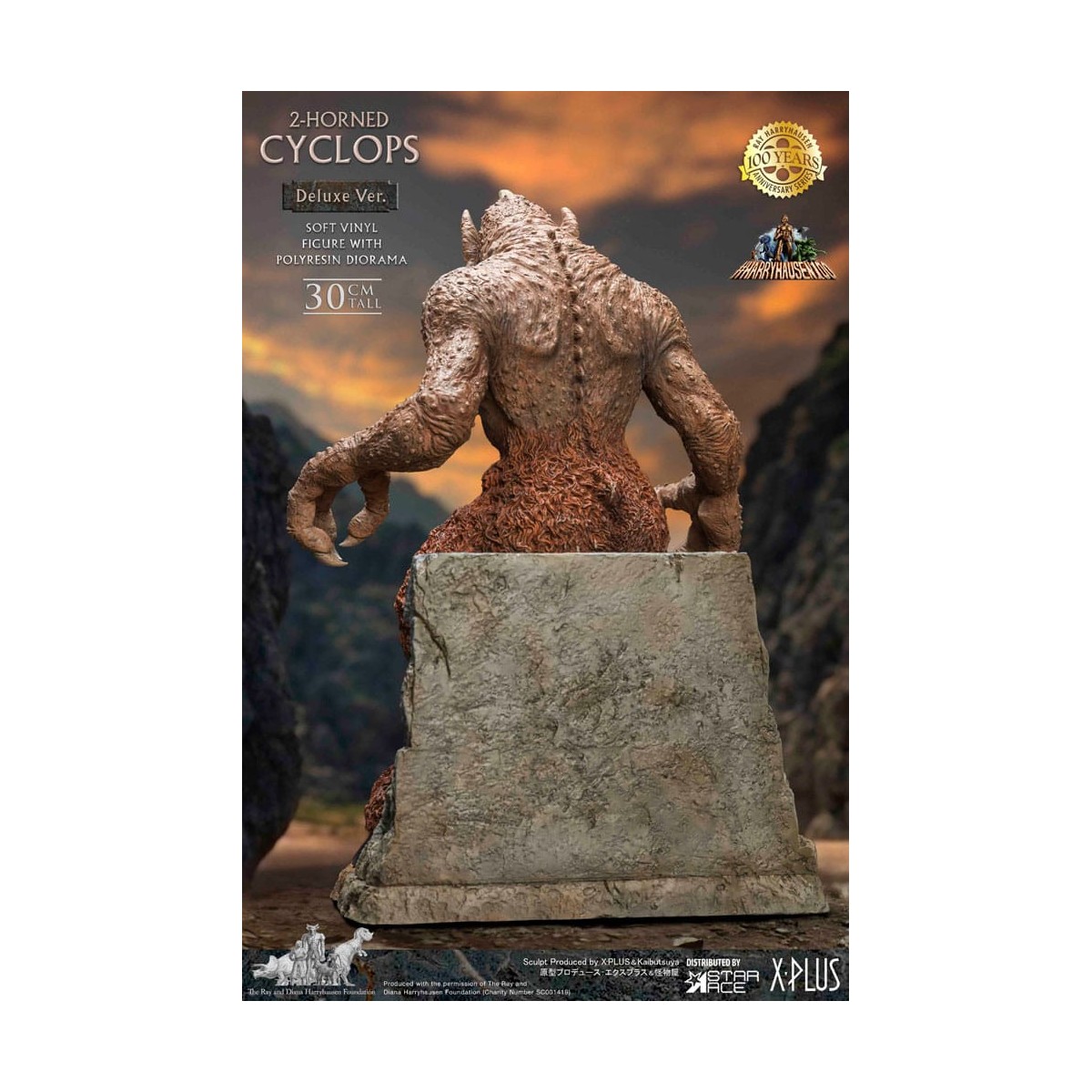 Star ace - Ray Harryhausens Horned Cyclops Deluxe Version - The Seventh Voyage of Sinbad soft vinyl statuette.