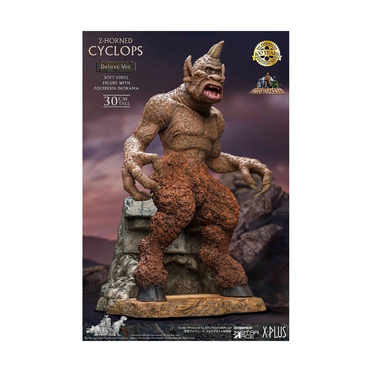 Star ace - Ray Harryhausens Horned Cyclops Deluxe Version - The Seventh Voyage of Sinbad soft vinyl statuette.