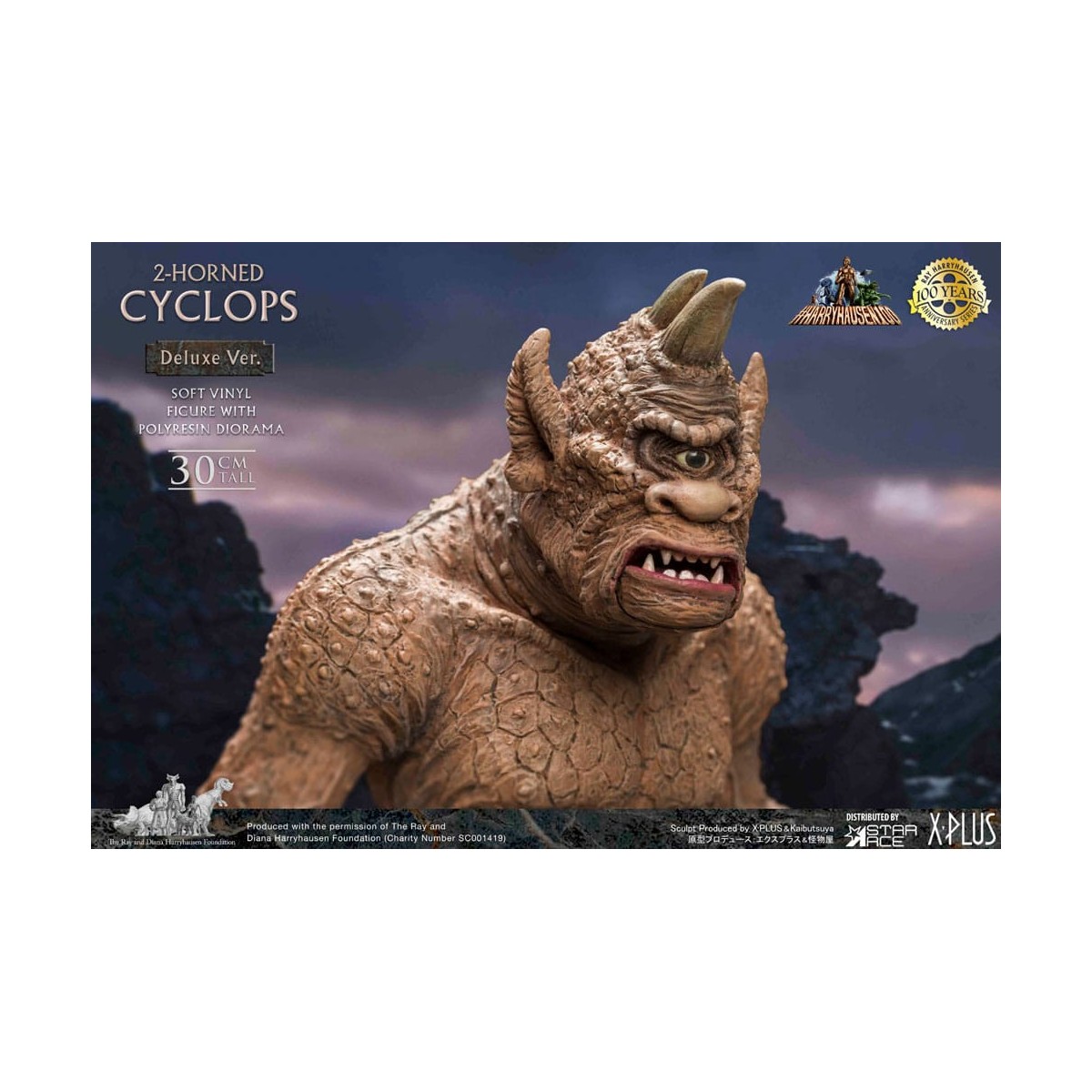 Star ace - Ray Harryhausens Horned Cyclops Deluxe Version - The Seventh Voyage of Sinbad soft vinyl statuette.