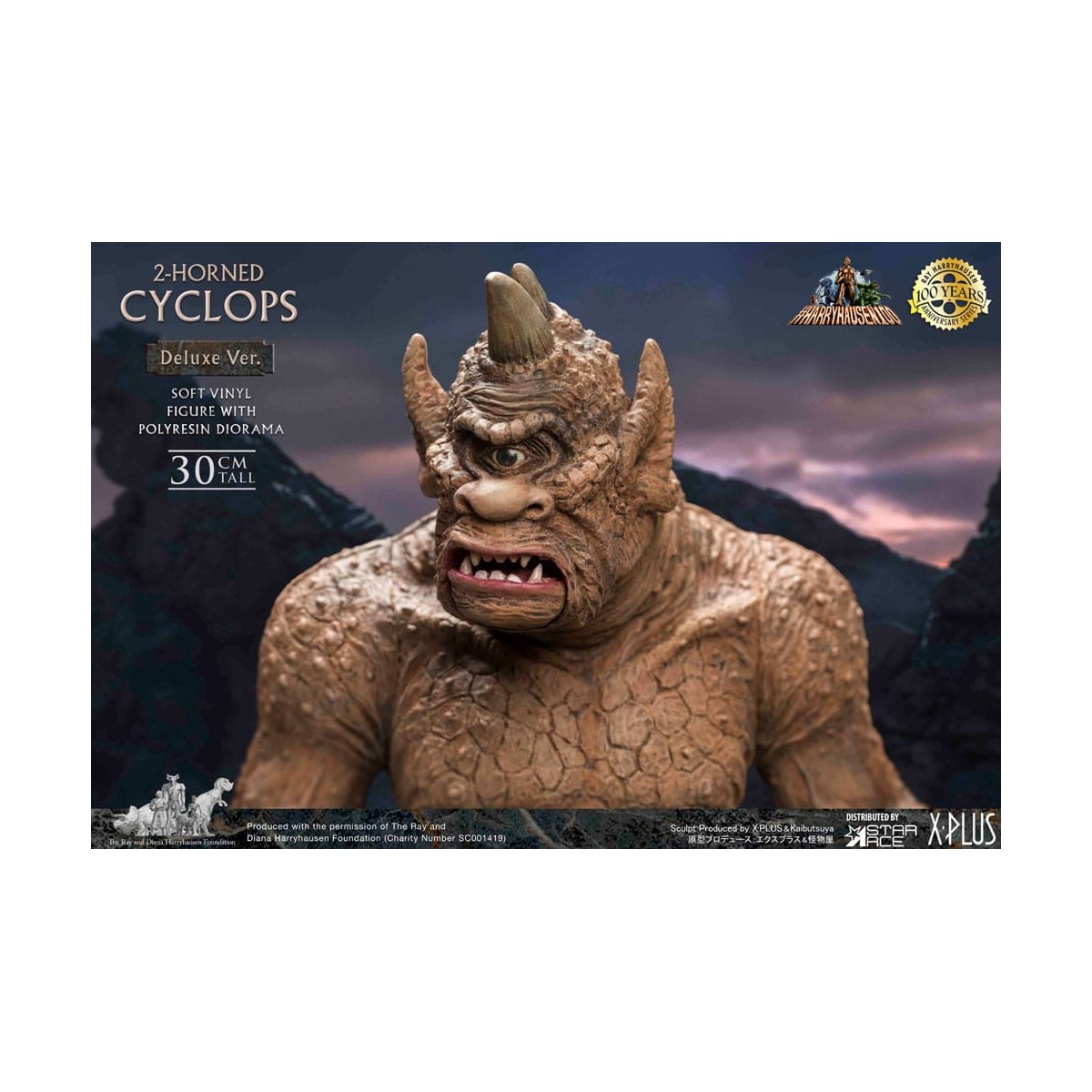 Star ace - Ray Harryhausens Horned Cyclops Deluxe Version - The Seventh Voyage of Sinbad soft vinyl statuette.