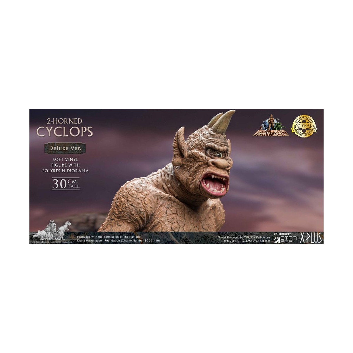 Star ace - Ray Harryhausens Horned Cyclops Deluxe Version - The Seventh Voyage of Sinbad soft vinyl statuette.