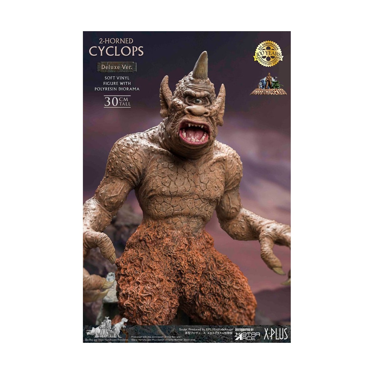 Star ace - Ray Harryhausens Horned Cyclops Deluxe Version - The Seventh Voyage of Sinbad soft vinyl statuette.