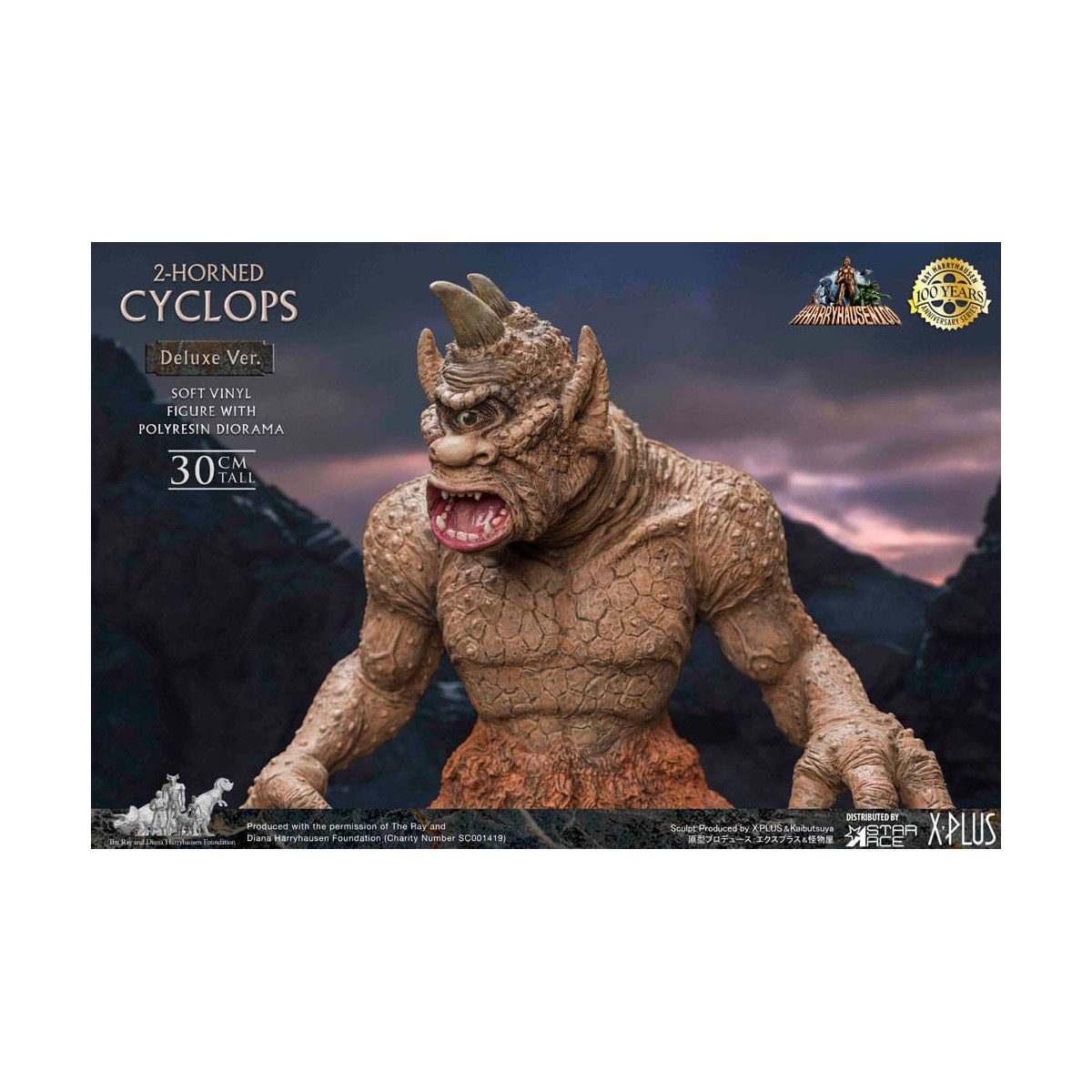 Star ace - Ray Harryhausens Horned Cyclops Deluxe Version - The Seventh Voyage of Sinbad soft vinyl statuette.