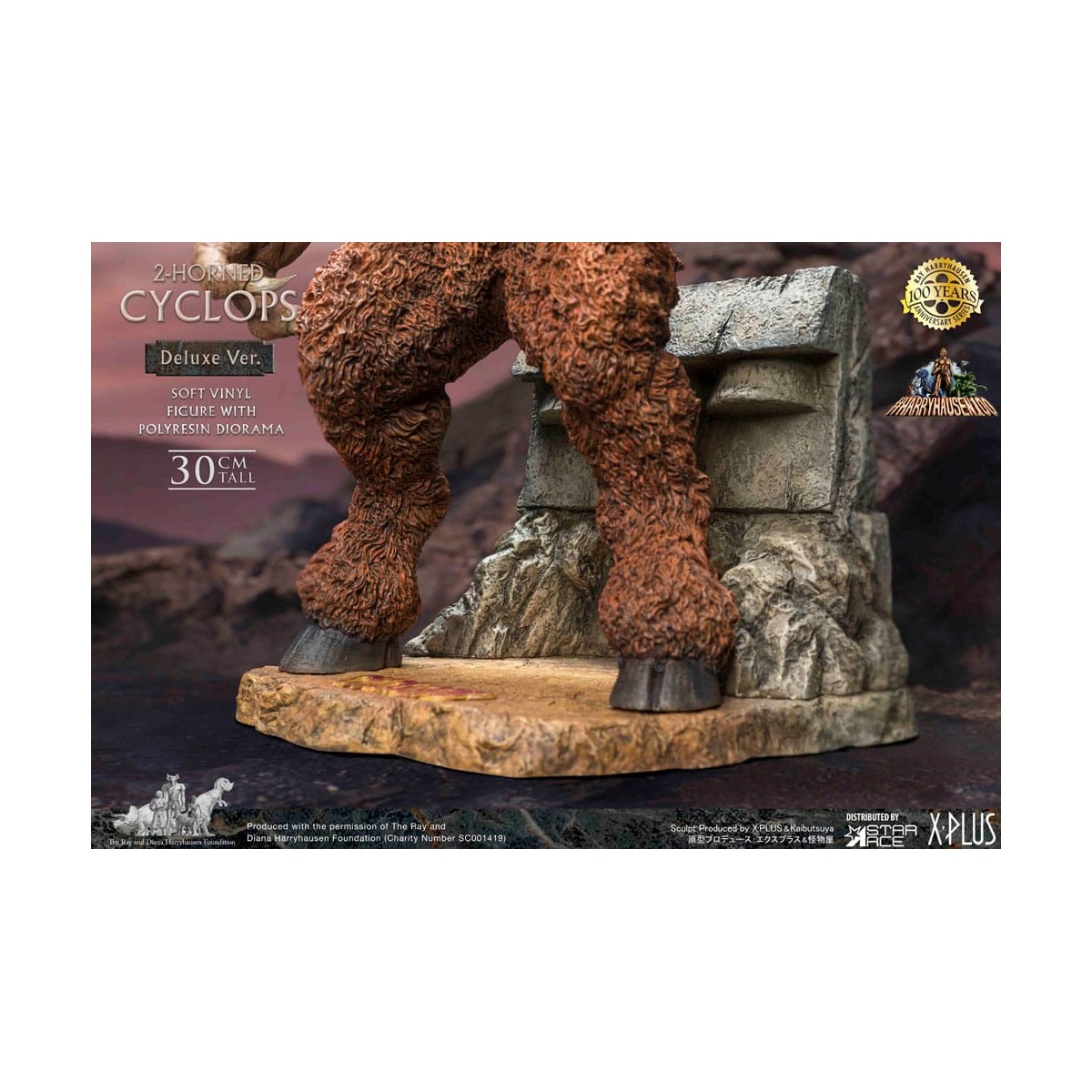 Star ace - Ray Harryhausens Horned Cyclops Deluxe Version - The Seventh Voyage of Sinbad soft vinyl statuette.