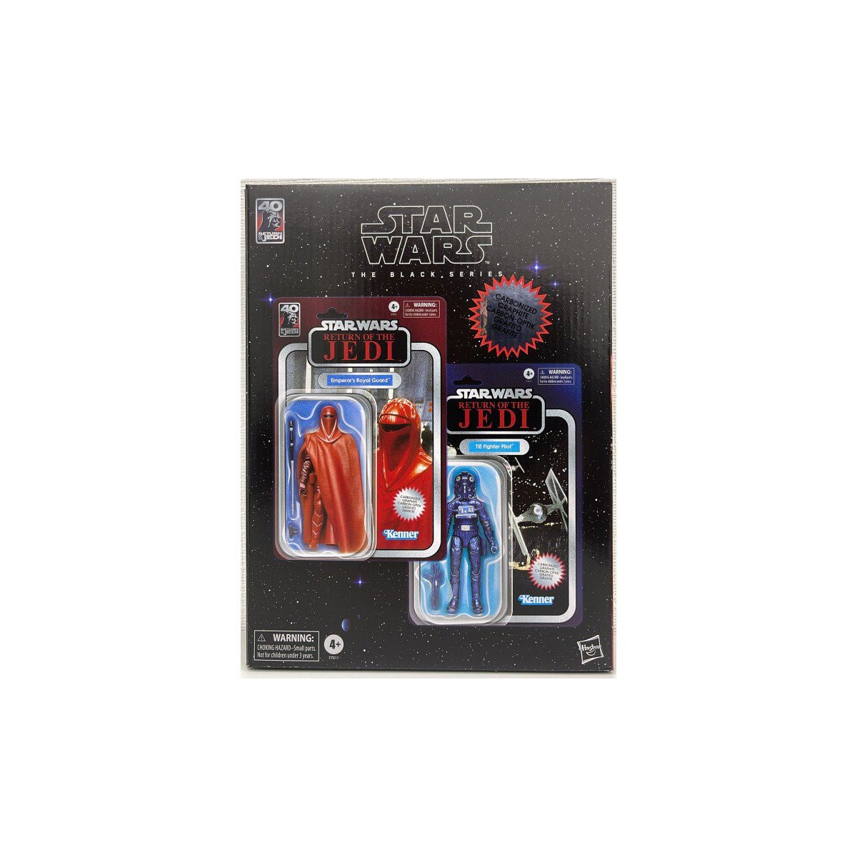 Star Wars The Black Series Carbonized - Pack 2 figures Emperor's Royal Guard & TIE Fighter Pilot - 40th ROTJ Anniversary