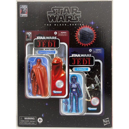 Star Wars The Black Series Carbonized - Pack 2 figures Emperor's Royal Guard & TIE Fighter Pilot - 40th ROTJ Anniversary