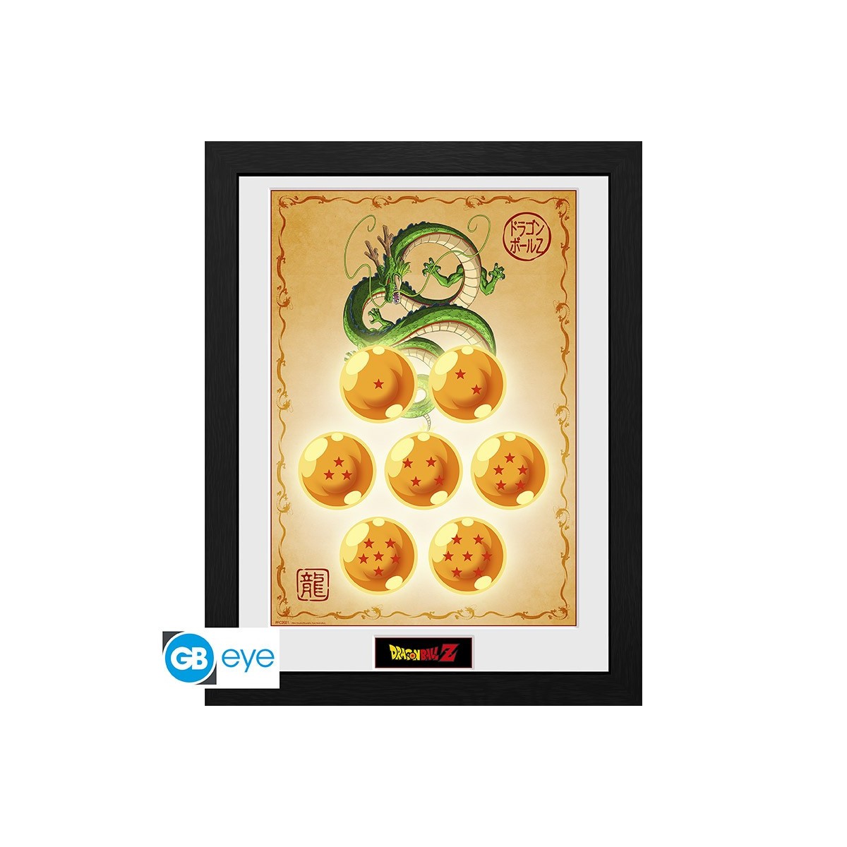 ABYstyle - Dragon Ball Z - Framed print "Dragon Balls and Shenron" (30x40)
