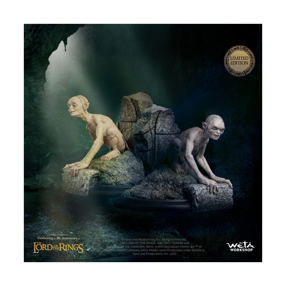 Weta - The Lord of the Rings statuette Gollum & Sméagol in Ithilien - LOTR