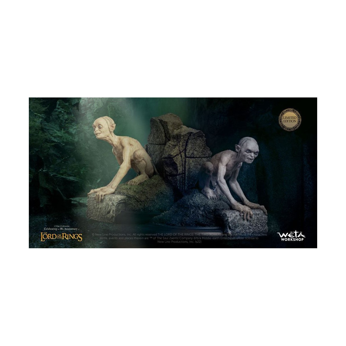 Weta - The Lord of the Rings statuette Gollum & Sméagol in Ithilien - LOTR