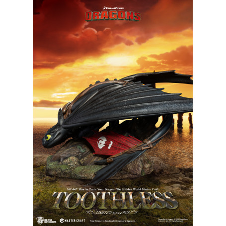 Beast Kingdom - How to Train your Dragon: The Hidden World Master Craft Toothless - Toothless Dragons 3: The Hidden World.