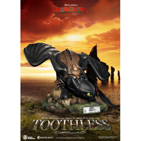 Beast Kingdom - How to Train your Dragon: The Hidden World Master Craft Toothless - Toothless Dragons 3: The Hidden World.
