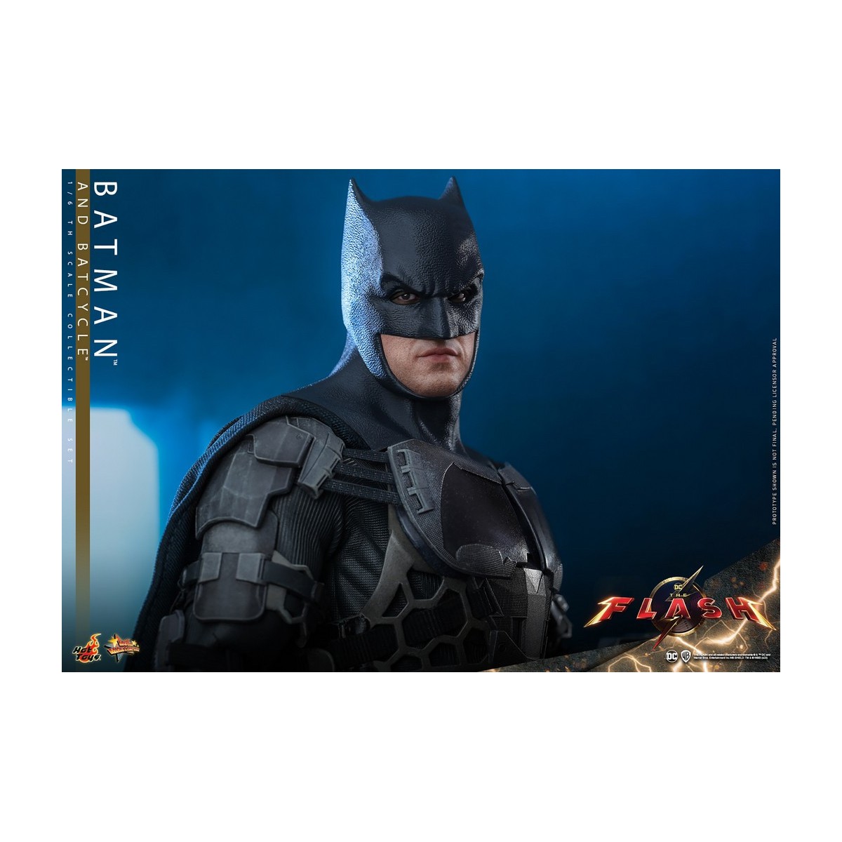 Hot Toys - DC Comics - Batman (Affleck) and Batcycle 1:6 Scale Figure Set The Flash - Movie Masterpiece 1/6