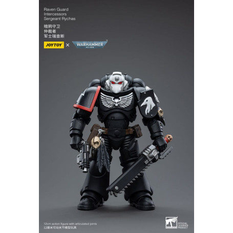 JoyToy Space Marines - Raven Guard - Intercessors Sergeant Rychas 1/18 - Warhammer 40K