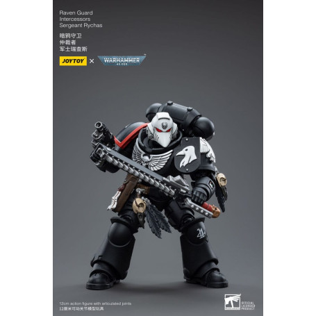 JoyToy Space Marines - Raven Guard - Intercessors Sergeant Rychas 1/18 - Warhammer 40K
