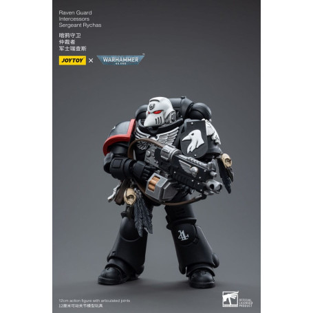 JoyToy Space Marines - Raven Guard - Intercessors Sergeant Rychas 1/18 - Warhammer 40K