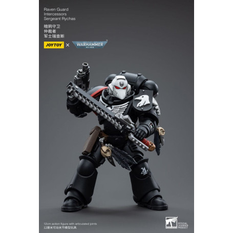 JoyToy Space Marines - Raven Guard - Intercessors Sergeant Rychas 1/18 - Warhammer 40K
