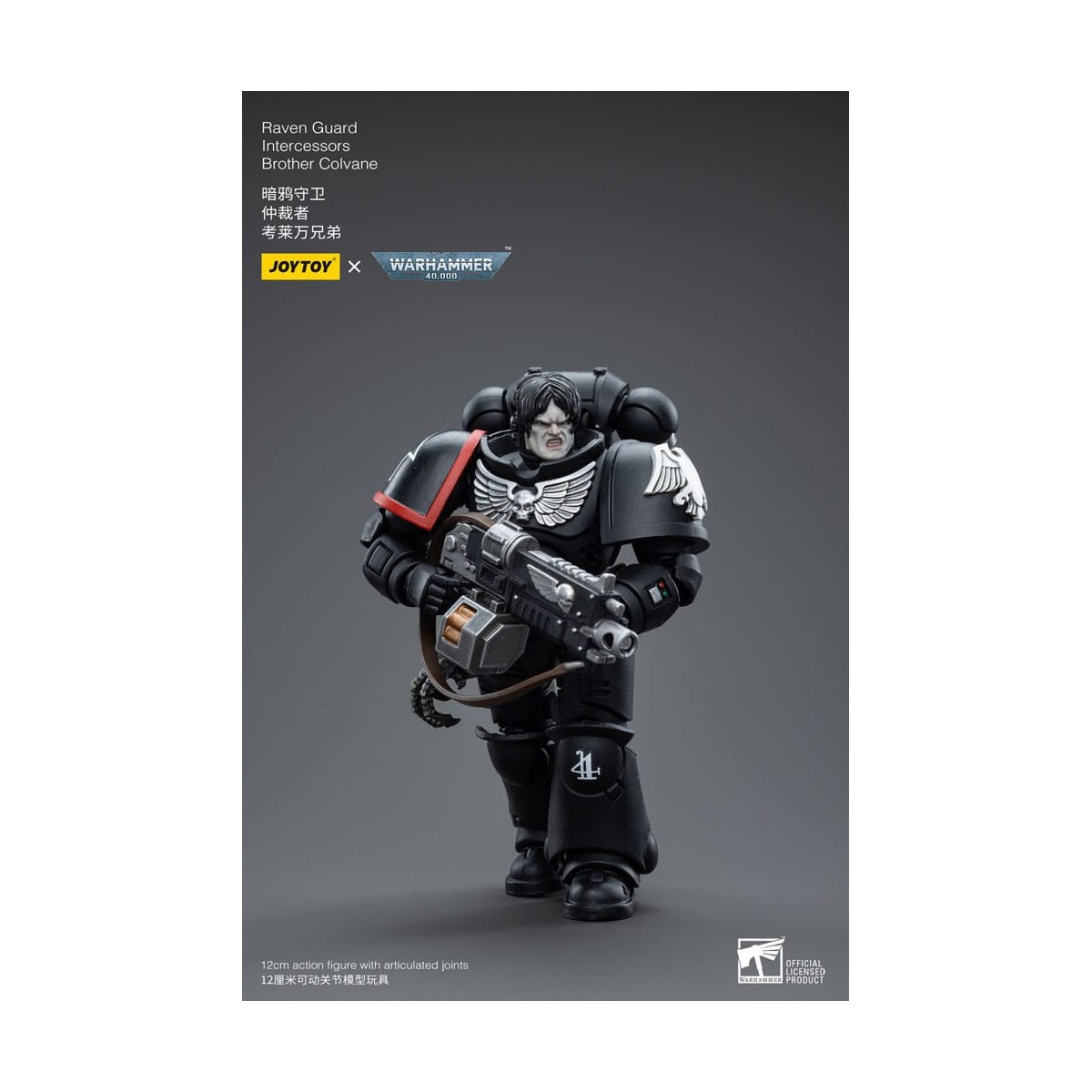 JoyToy Space Marines - Raven Guard - Intercessors Brother Colvane 1/18 - Warhammer 40K