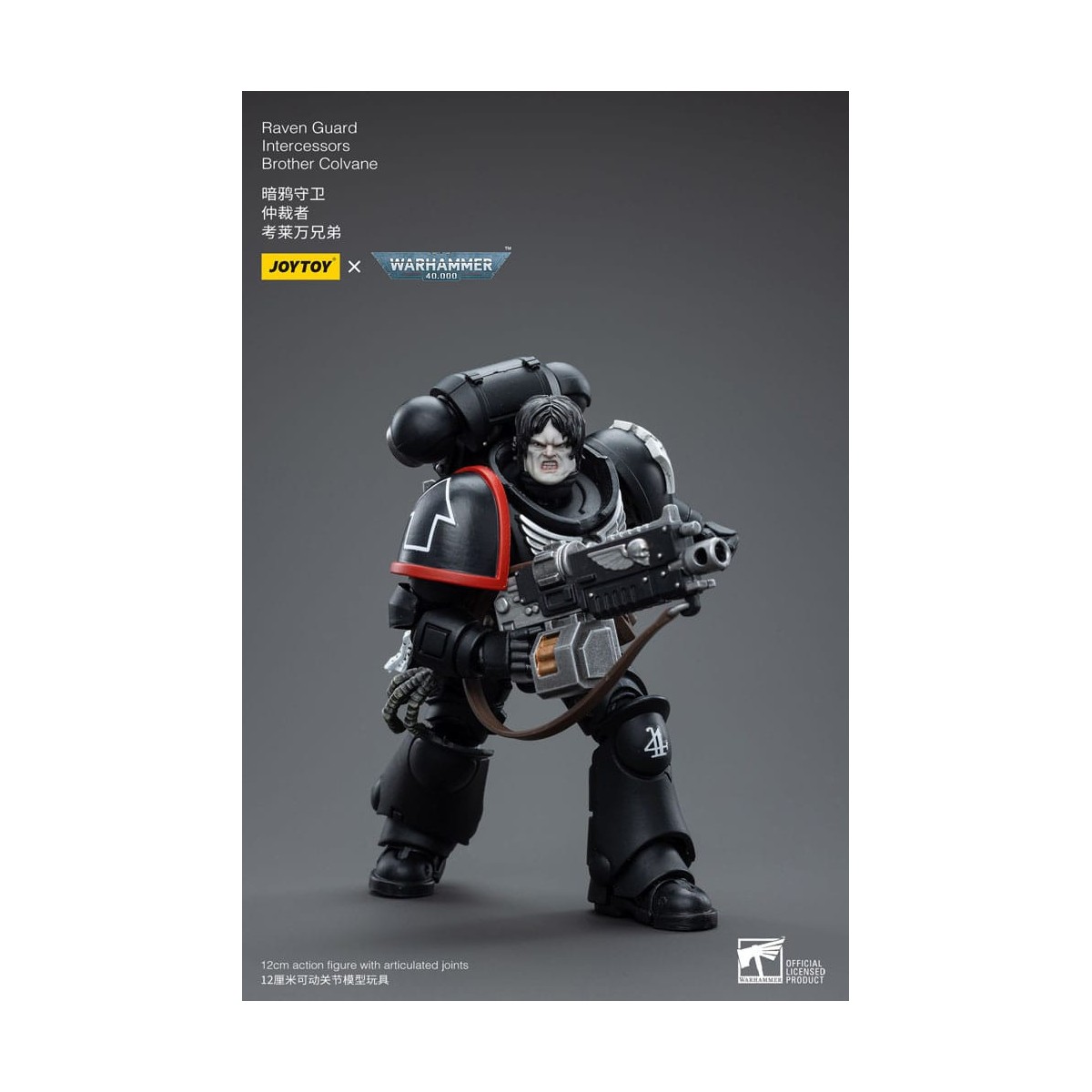 JoyToy Space Marines - Raven Guard - Intercessors Brother Colvane 1/18 - Warhammer 40K