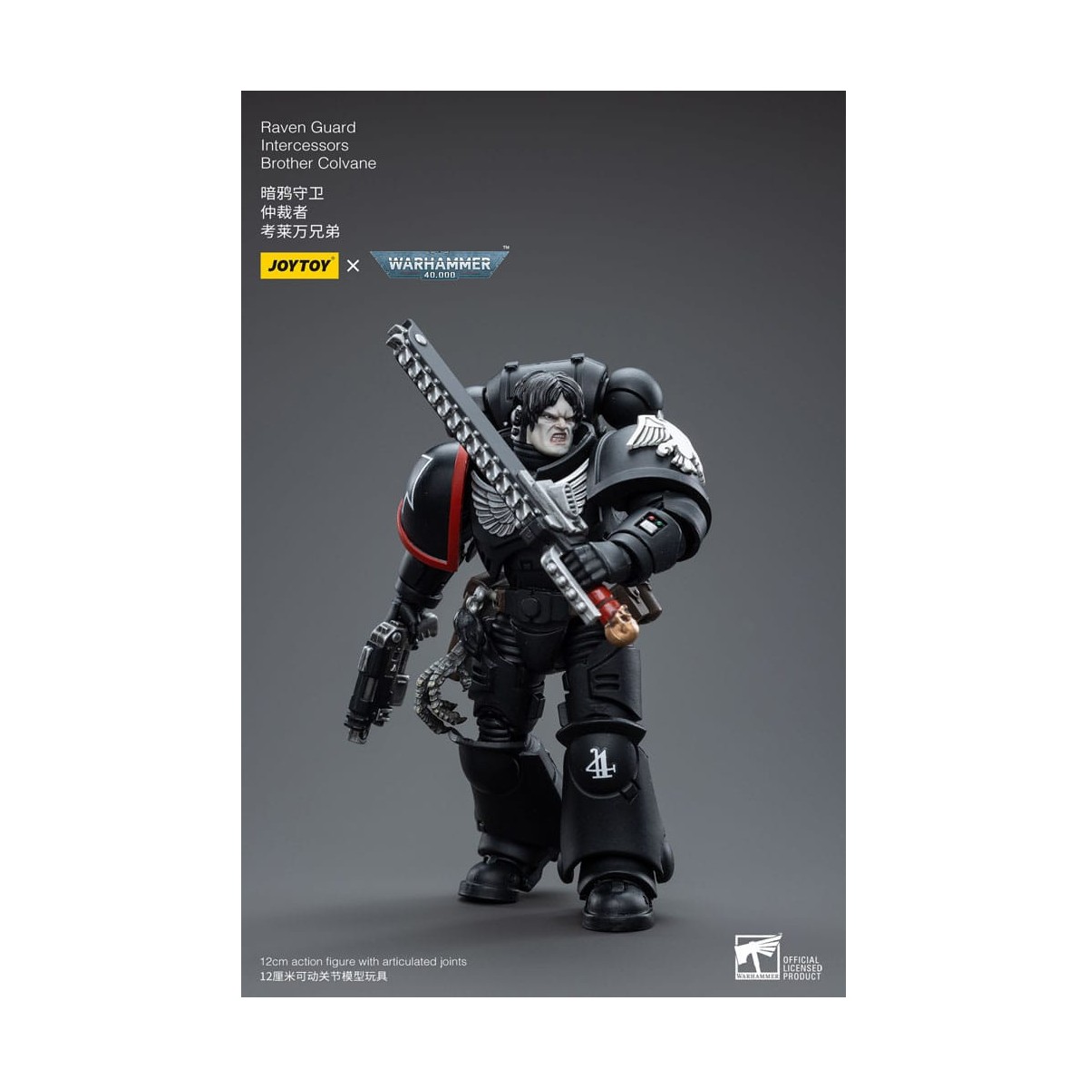 JoyToy Space Marines - Raven Guard - Intercessors Brother Colvane 1/18 - Warhammer 40K