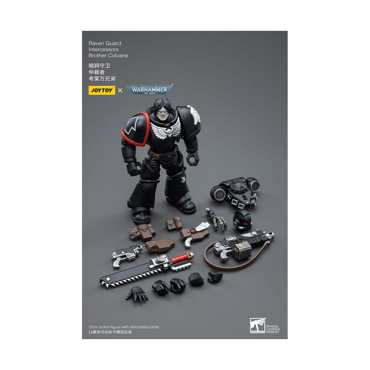 JoyToy Space Marines - Raven Guard - Intercessors Brother Colvane 1/18 - Warhammer 40K