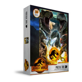 SD Toys - Puzzle Jurassic World 3D effect - Compo Carnivorous 100 pcs