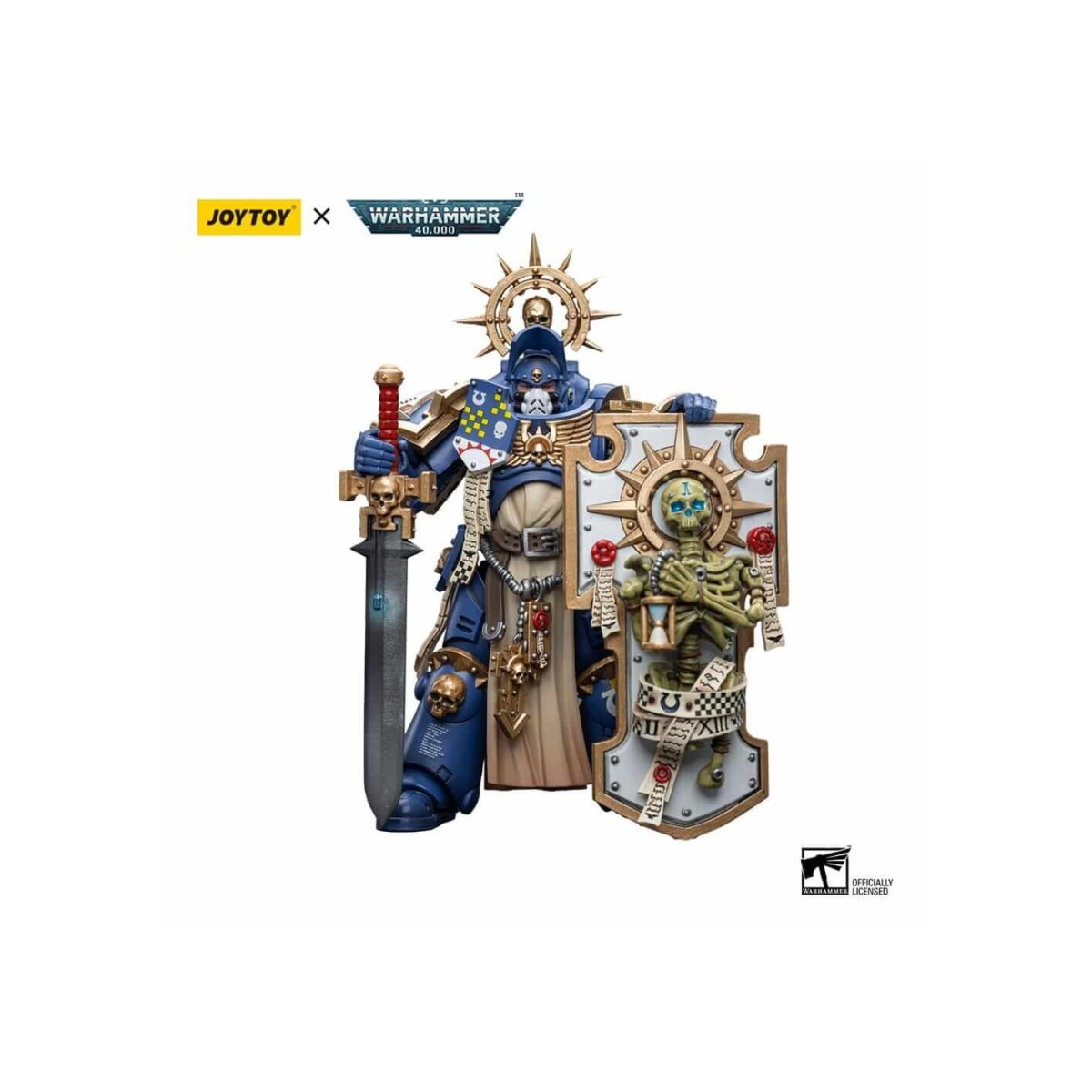 JoyToy - Space Marines - Ultramarines - Primaris Captain with Relic Shield and Power Sword 1/18 - Warhammer 40K