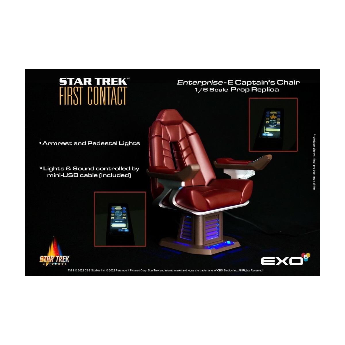 EXO-6 - Star Trek: First Contact - Captain's Chair 1:6 Scale Prop Replica