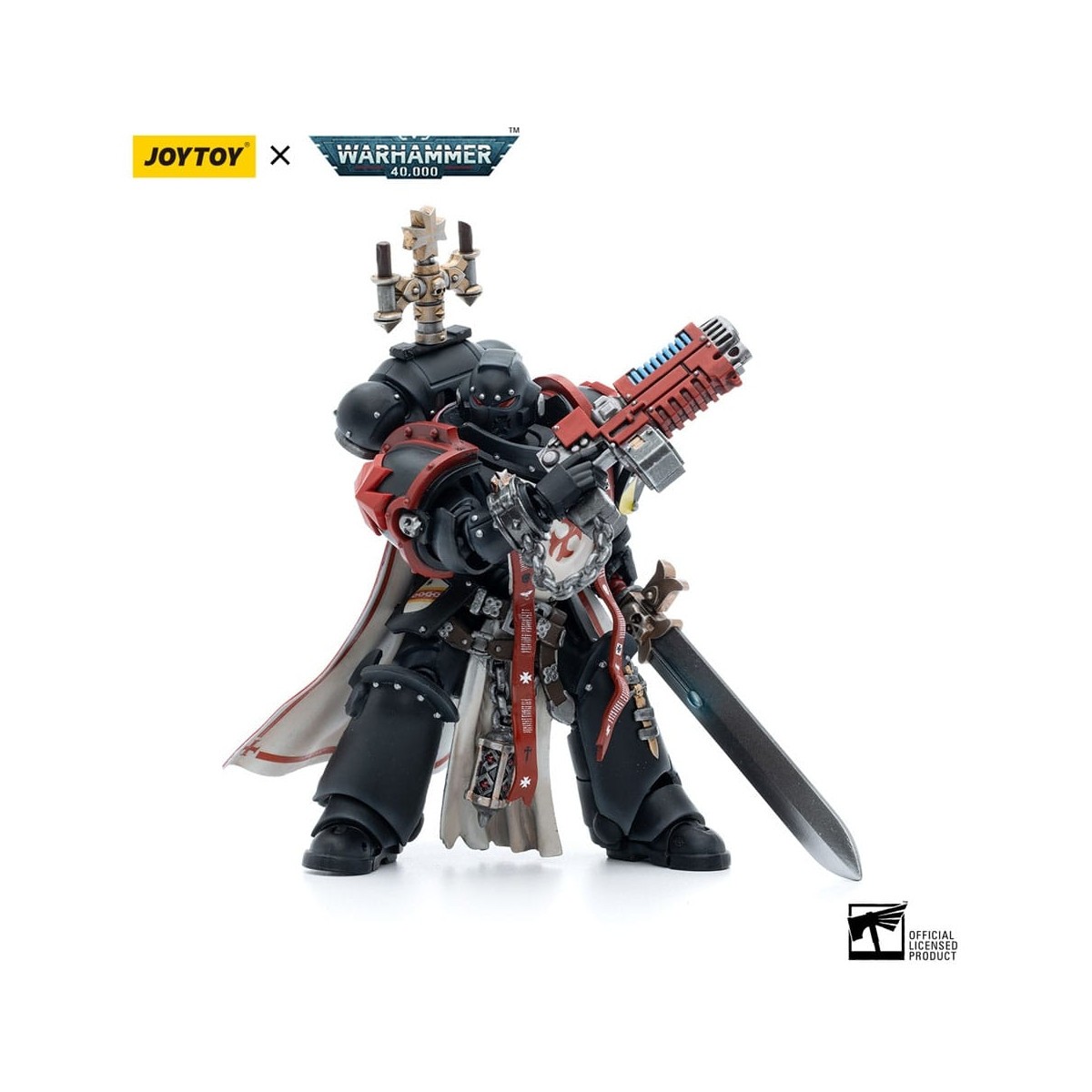 JoyToy Space Marines - Black Templars - Sword Brethren Brother Lombast 1/18 - Warhammer 40K