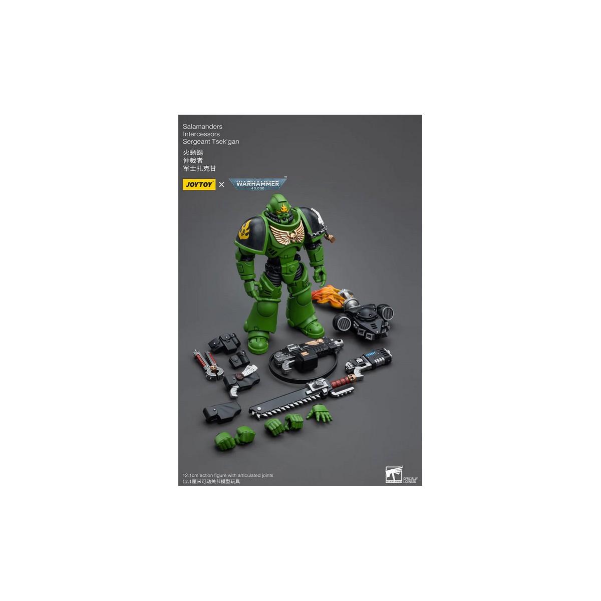 JoyToy Space Marines - Salamanders - Intercessor Sergeant Tsek'gan 1/18 - Warhammer 40K