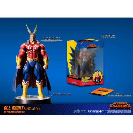 First 4 Figures - My Hero Academia - All Might Silver Age Standard Edition PVC Statue