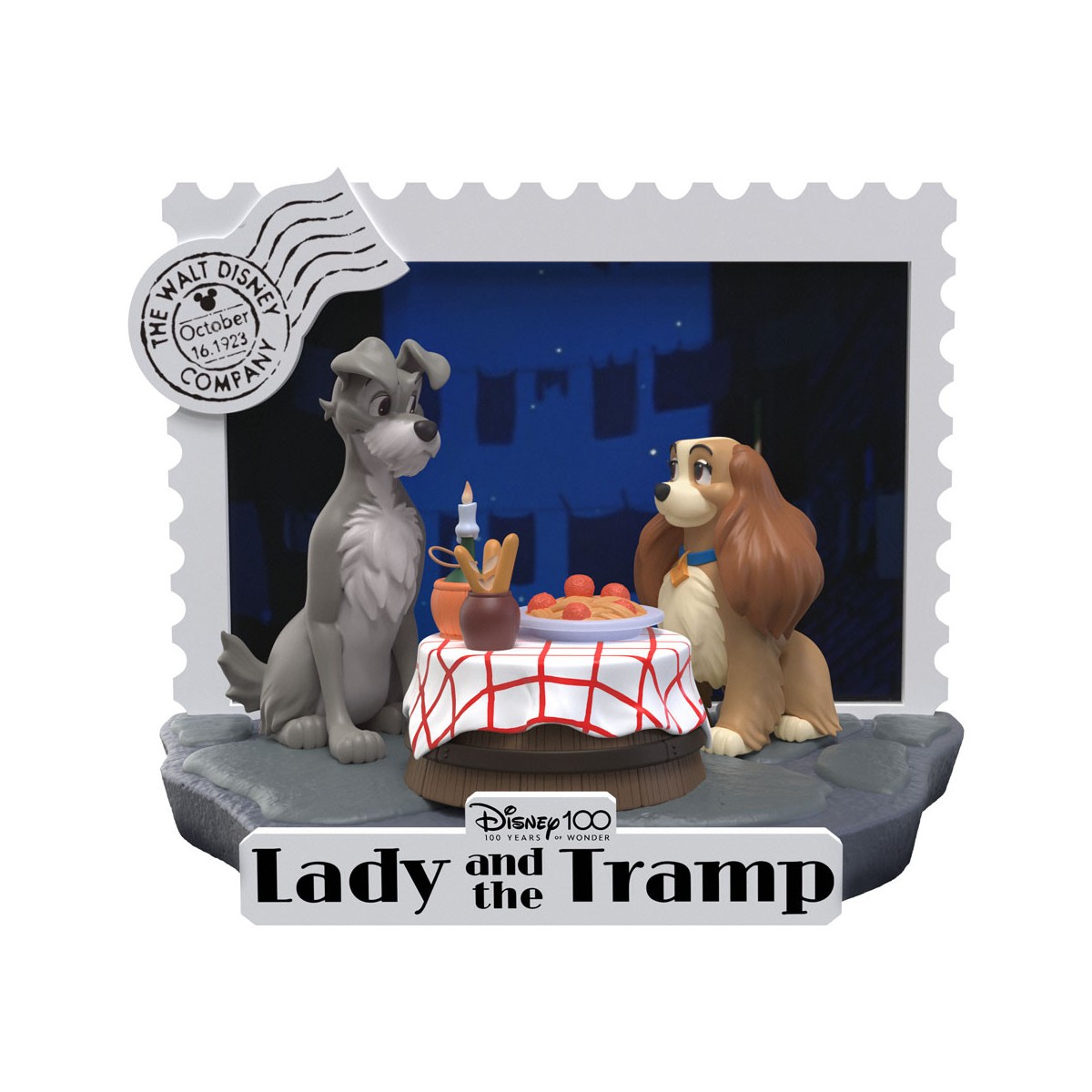 Beast Kingdom Disney - D-Stage PVC Diorama Beauty and the Tramp - Disney 100 Years of Wonder