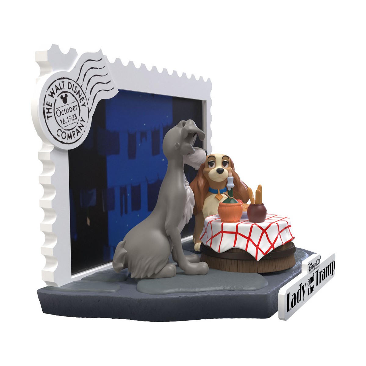 Beast Kingdom Disney - D-Stage PVC Diorama Beauty and the Tramp - Disney 100 Years of Wonder