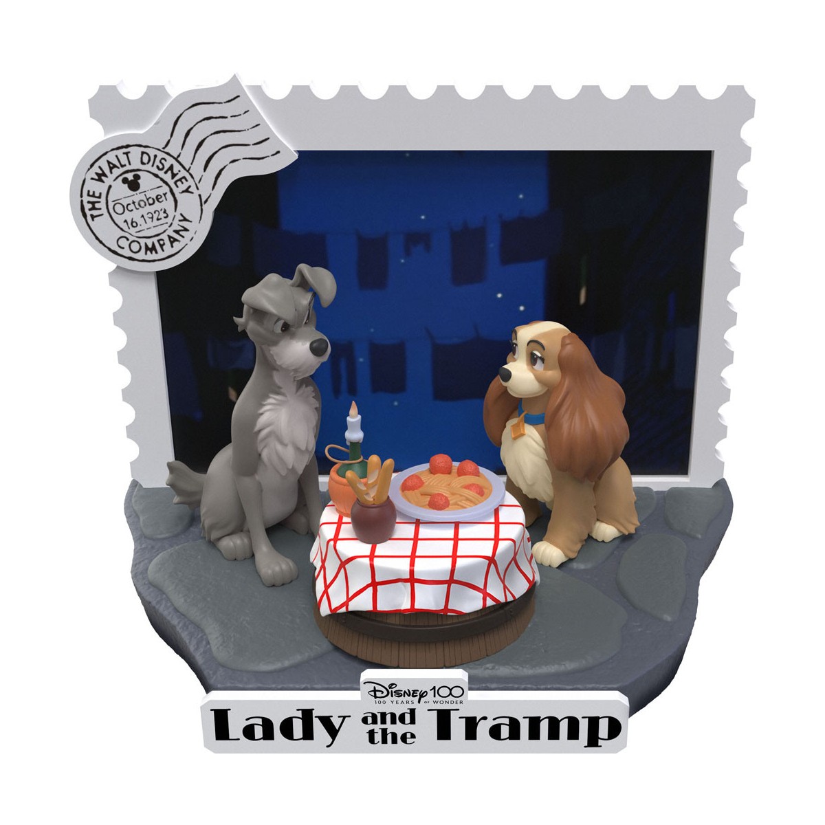 Beast Kingdom Disney - D-Stage PVC Diorama Beauty and the Tramp - Disney 100 Years of Wonder